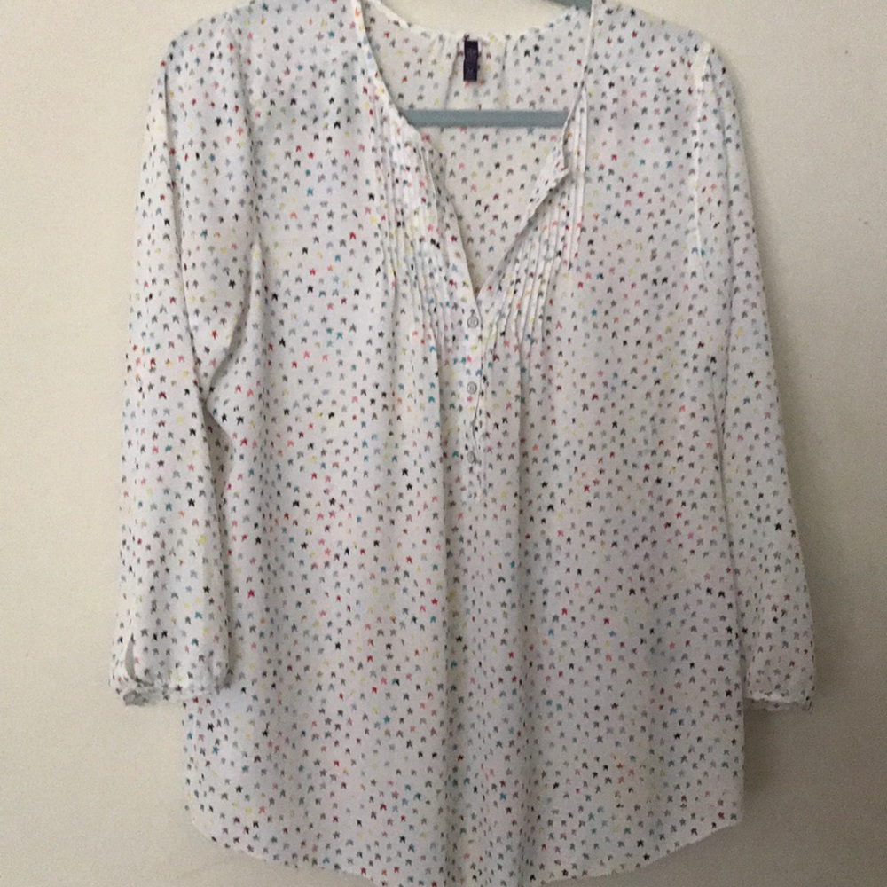NYDJ Henley Top Stars M